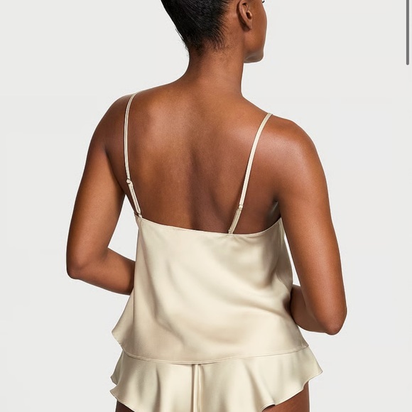 Victoria's Secret Cream and Black Lace Chemise Set - Picture 2 of 9